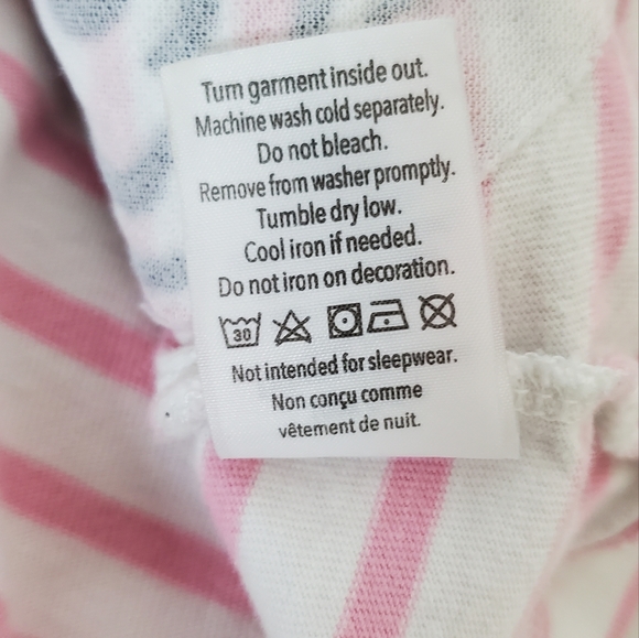 Gymboree Pink & White Striped Long-sleeved Flower shirt|Size:3T - Picture 6 of 6